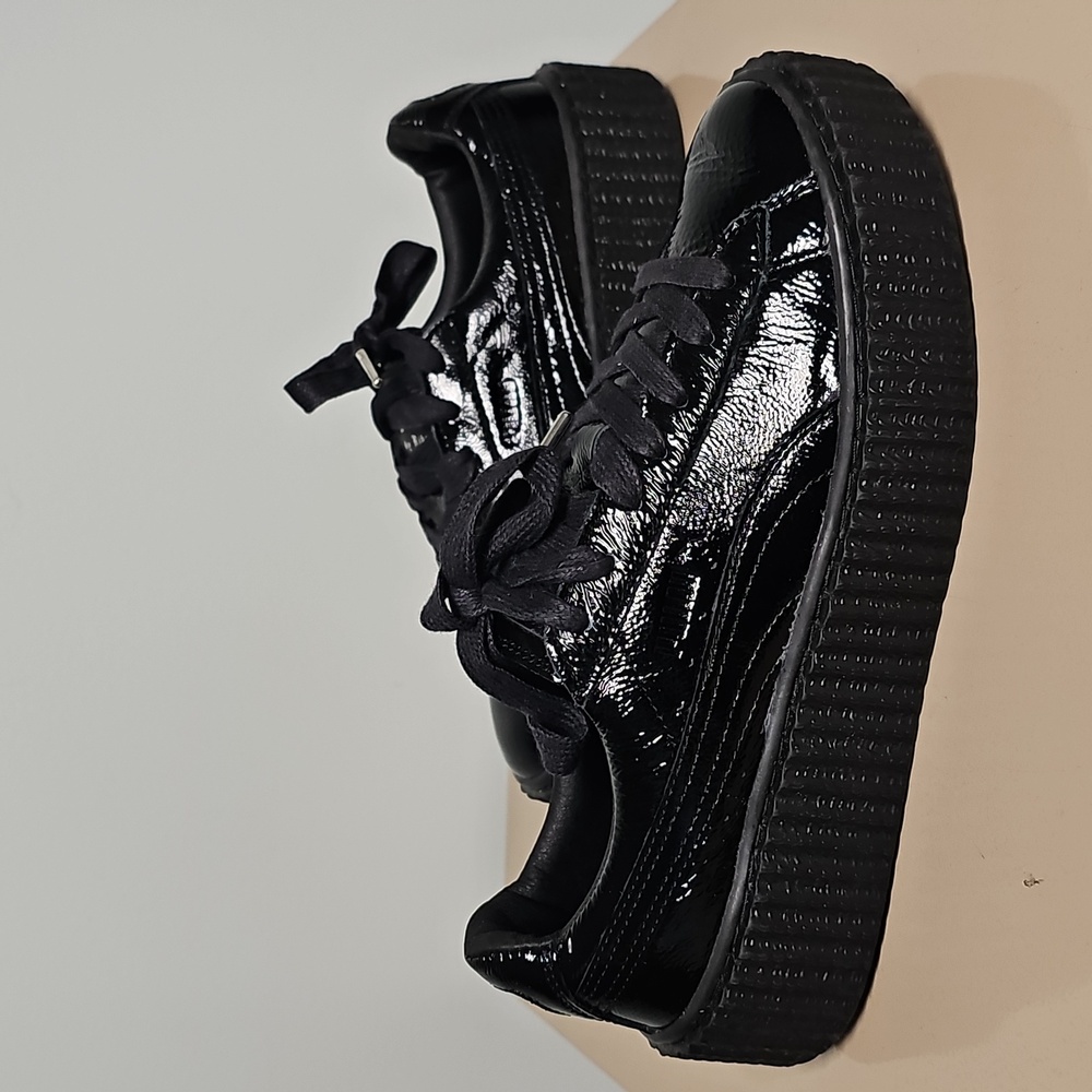 Women's Black Platform Sneakers - Picture 1 of 16